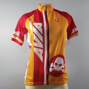 Squadra Bike jersey full zipper 3 pockets USA made AVIA skull bones